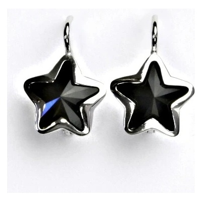 Čištín zlaté 142146351 hvězdičky Swarovski krystal jet NK 1325