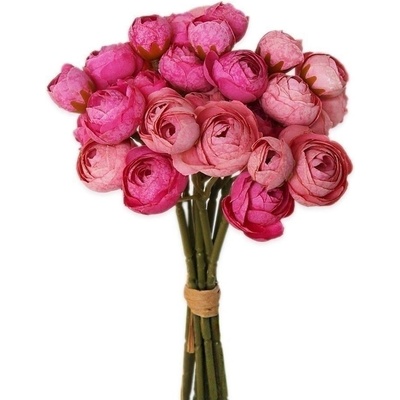 Ranunculus kytice textil x36/30cm tm.růžová