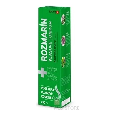 Cemio ROZMARÍN vlasové tonikum podpora rastu vlasov 1x250 ml Cemio Switzerland, s.r.o.