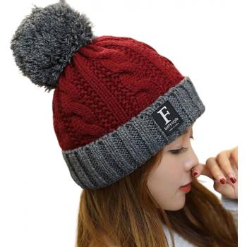 HARAHU Шапка is-21466 - Сива / Бордо kp21466 (is-21466)