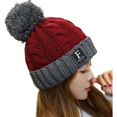 HARAHU Шапка is-21466 - Сива / Бордо kp21466 (is-21466)