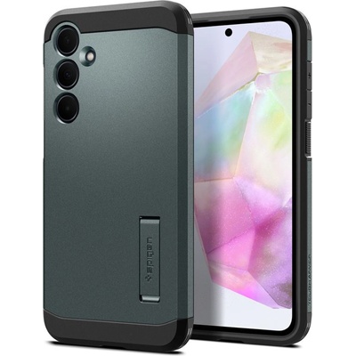 Spigen Калъф Spigen - Tough Armor, Galaxy A35, зелен (8809971224307)