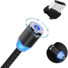 Interlook 1777-244 AM23 3v1 Magnetický USB nabíjecí pro telefon Rychlé nabíjení 3.0 2,4A 1m stříbrný