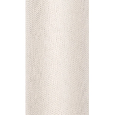 PartyDeco.pl Tyl KRÉMOVÝ, šířka 15 cm, návin 9 m