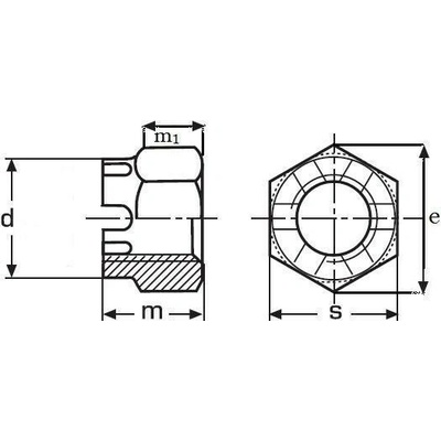 Killich matica M36x3.0 ZINOK /8/ korunková vysoká DIN 935 [1 ks]