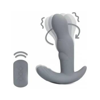 Loveline by Shots Loveline Gotham Grey Rotating Prostate Massager with Remote Control