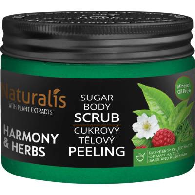 Naturalis cukrový telový peeling harmony & herbs 250 g