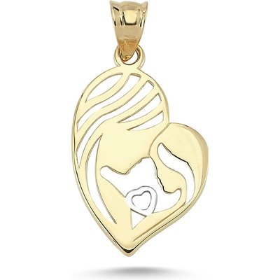 Lillian Vassago Celozlatý přívěsek srdíčko LLV46 GP097