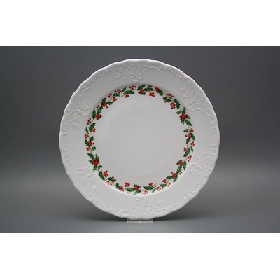Bohemia Porcelán 1987 Talíř mělký 26cm Opera Vánoční Cesmína KBB