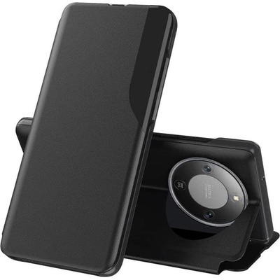 GKK Активен Калъф за Honor Magic 8 Lite, View Window Leather Case, Черен (5966011949681)