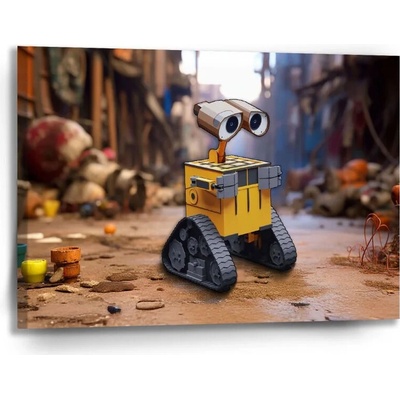 Sablio Obraz Wall-E robot Mesto - 90x60 cm