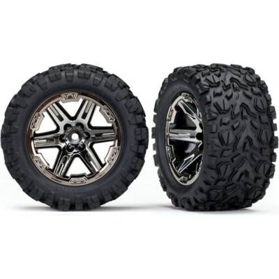 Traxxas Гуми с джанти за Траксас Ръстлър 4х4 Tires & wheels, assembled, glued (2.8') (4WD electric front/rear, 2WD electric front only) (2) TRX6773X (TRX6773X)