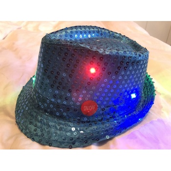 Svíticí Klobouk čepice s LED světlem na Modrá