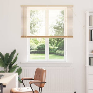 vidaXL Венецианска щора Светло кафяво с шарка 150 x 120 cm 25 mm ПВЦ (42003766)