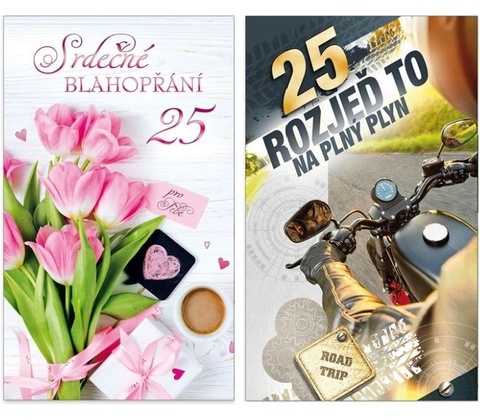 přání srdečné do obálky - 25
