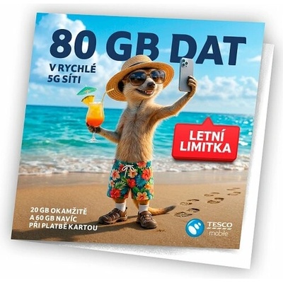 Tesco Mobile SIM Letní datovka 80 GB
