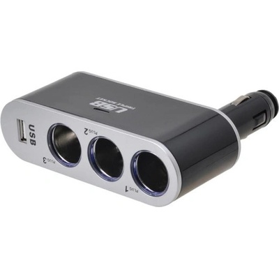 Roztrojka do zapaľovača s USB Automax