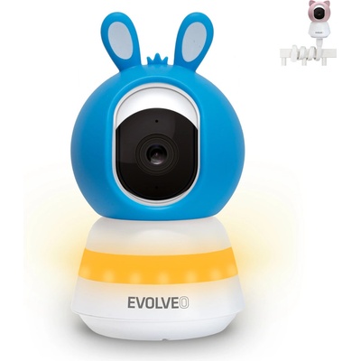 Evolveo Baby Monitor Lux Inteligentný 360° video monitor s nočným videním, detekciou plaču a pohybu, modrý