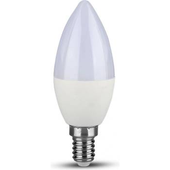 V-TAC LED žiarovka, stmievateľná, sviečka, E14, 5.5W, 470lm, Samsung Chip Studená biela