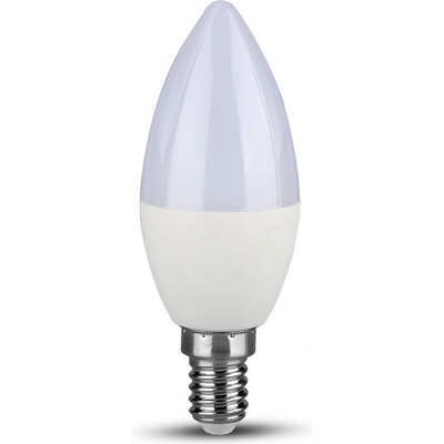 V-TAC LED žiarovka, stmievateľná, sviečka, E14, 5.5W, 470lm, Samsung Chip Denná biela