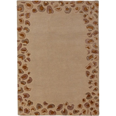 Flair Rugs Ръчно изработен килим със смес от вълна в естествен цвят 140x200 cm Leopard Frame - Flair Rugs (503119381783)