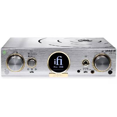 Усилвател iFi Pro iDSD Signature, безжично предаване на аудио, подходящ за слушалки, PCM 768kHz декодиране, S/PDIF-in, USB, LAN, Wi-Fi, Balanced 4.4mm-out