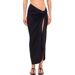 SUNDEK Long crossed in front sarong - Black (Black)