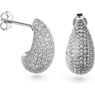 Again Jewelry Oslnivé strieborné náušnice s kubickými zirkónmi AJNS0059