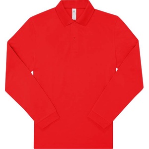 B&C Collection B&c my polo 180 lsl / Мъжка поло тениска с дълъг ръкав - червена s (01u42500401)
