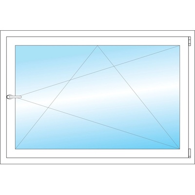 OKNA HNED Plastové okno 125x86 cm bílé otevíravé a sklopné pravé