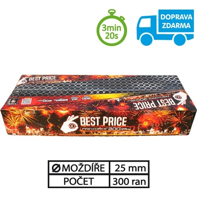 Složený ohňostroj 300 ran 25 mm