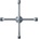 MTX Ключ за джанти, кръстат, 17 х 19 х 21 х 22 mm, усилен, дебелина 16 mm MTX PROFESSIONAL