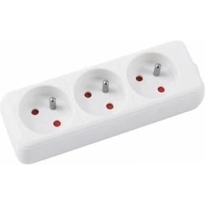 Office Products preloosener office products 3 sockets 1.5m with ground white