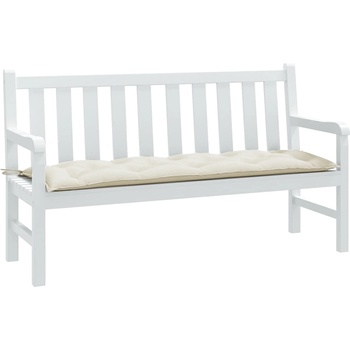 Image 1 of vidaXL Възглавница за градинска пейка меланж кремава 150x50x7 см плат (4002555)