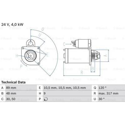 BOSCH STARTER 0 986 017 990