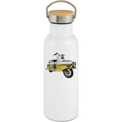 123TRIKO termoska ČZ 175 Čezeta, žlutý nápis, V18 500 ml motorka