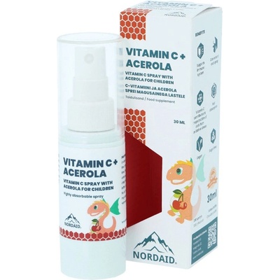 Nordaid Vitamin C + Acerola Спрей за уста, касис, 30 ml, Nordaid (010652 NRD)
