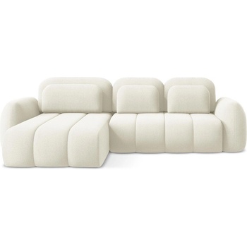 makamii Бежов разтегателен ъглов диван с място за съхранение от букле (ляв ъгъл) Pele - Makamii (PELE_LCF_40_P1_C2)