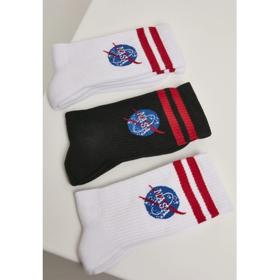 Mr.Tee ponožky NASA Insignia Socks 3-Pack white/black/white