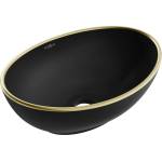 Mexen Elza 40x33 cm matt black/gold (21014025)