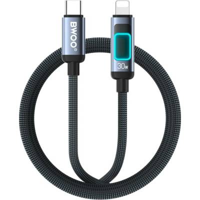 Bwoo BO-X324 USB-C Apple Lightning 30W 1m černý