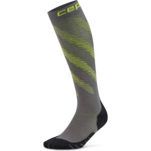 CEP Мъжки компресионни чорапи CEP Run Edt. Elliptic Socks Tall Compression socks - dark grey/lime - размер III (207-1137-0111)