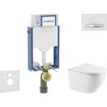 Geberit Kombifix - Комплект за стенен монтаж, тоалетна Oudee и седалка softclose, бутон Sigma50, хром/алпийско бяло SANI15CA3156 (SANI15CA3156)