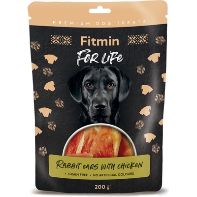 Fitmin For Life Králičie uši s kuraťom pamlsok pre psov 200 g