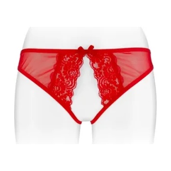 Fashion Secret Разкриващи бикини с отворено дъно Christine червени
