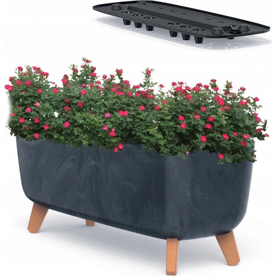 Prosperplast Květináč GRACIA CASE BETON EFFECT 58 cm antracit