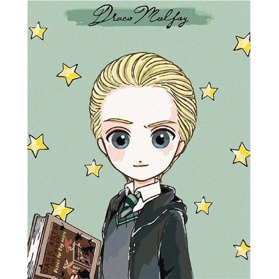 zuty Malování Podle Čísel Draco Malfoy S Knihou Harry Potter 40 x 50 Cm Plátno Rám