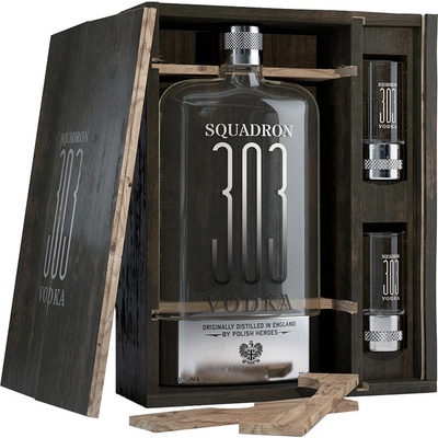 Squadron 303 vodka 40% 0,7 l (dárkové balení 2 sklenice)