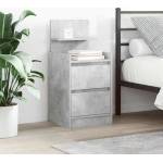 vidaXL Нощни шкафчета с 2 чекмеджета 2 бр. , бетонно сив 38x34x80 см (861362)