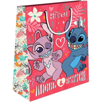 Diakakis Подаръчна торбичка License Foil M, 18x11x23cm, Lilo&Stitch (32215-А-LILOSTITCH)